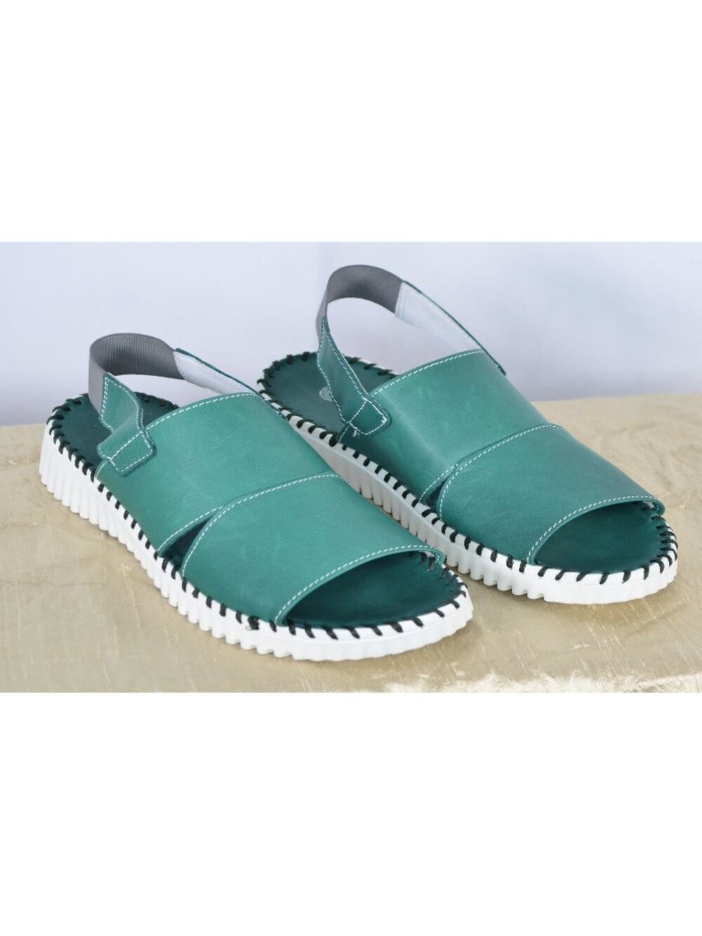 Eric Michael Sola Leather Comfort Slip On Sandals Made In Italy Sz 36 -US 51/2-6